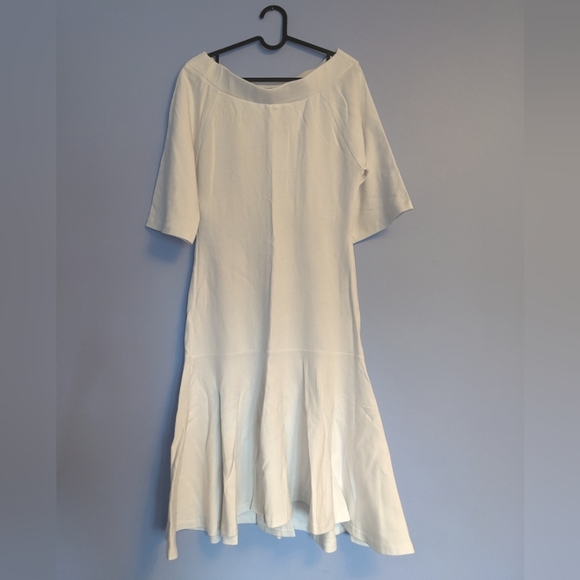 Oak & Fort Off the Shoulder White Dress - Picture 4 of 4